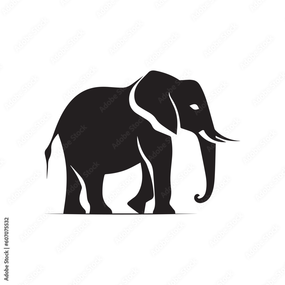Fototapeta premium silhouette of an elephant vector logo
