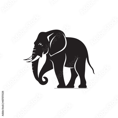 silhouette of an elephant vector logo