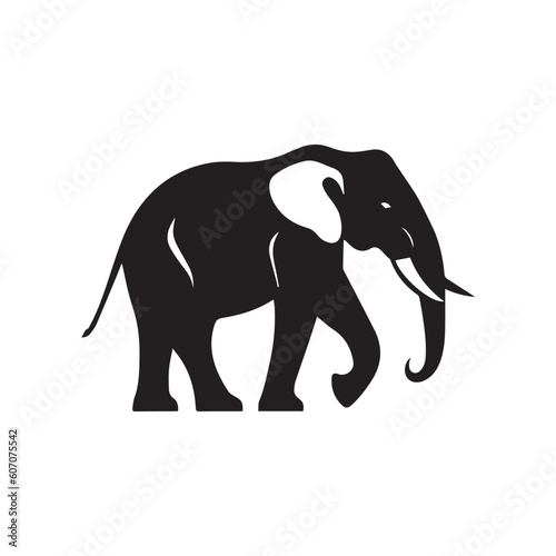 silhouette of an elephant vector logo