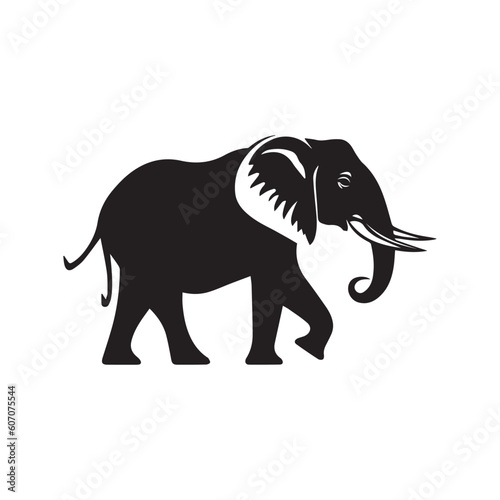 silhouette of an elephant vector logo