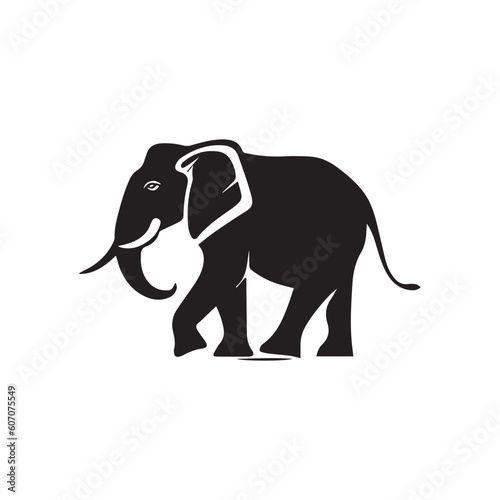 silhouette of an elephant vector logo