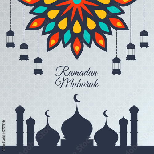 simple and moedrn ramadan background banner