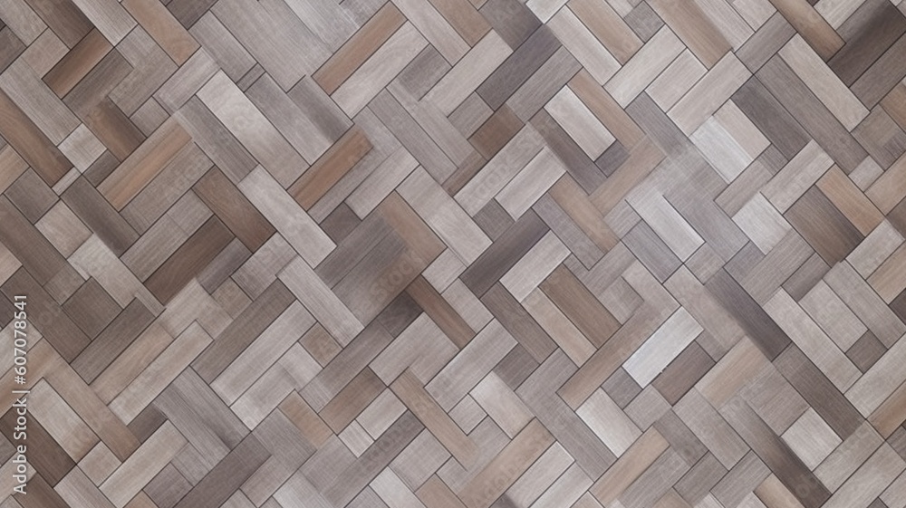 Wooden gray parquet Generative AI Wooden gray parquet Generative AI