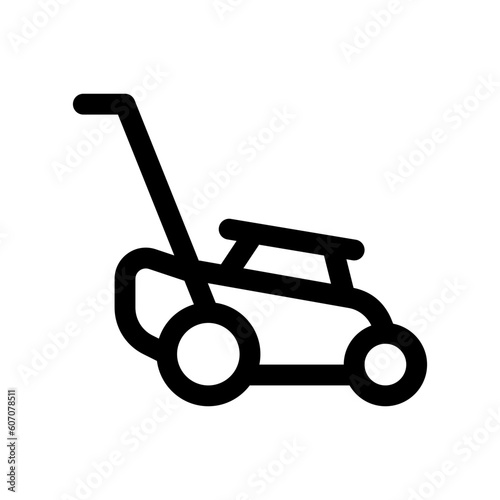 Editable landmower vector icon. Gardening, landscaping, horticulture. Part of a big icon set family. Perfect for web and app interfaces, presentations, infographics, etc