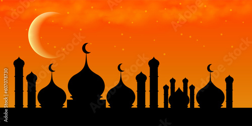 simple and moedrn ramadan background banner