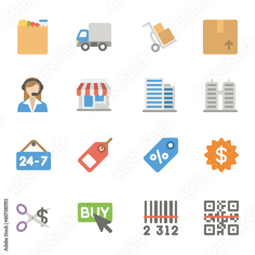 icon set of financial