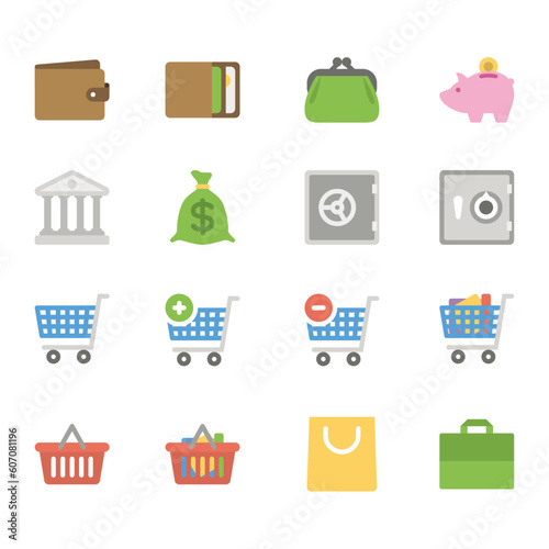 icon set of financial