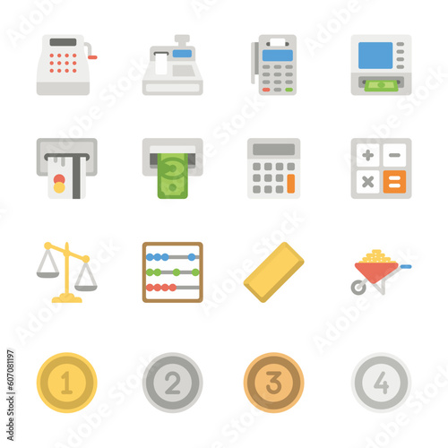 icon set of financial