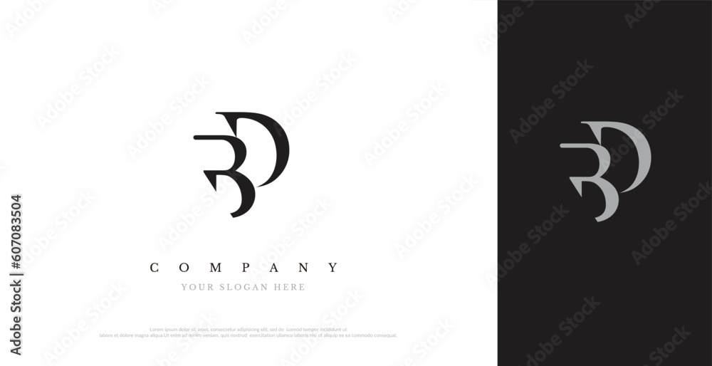 Initial BD Logo Design Vector Initial BD Logo Design Vector