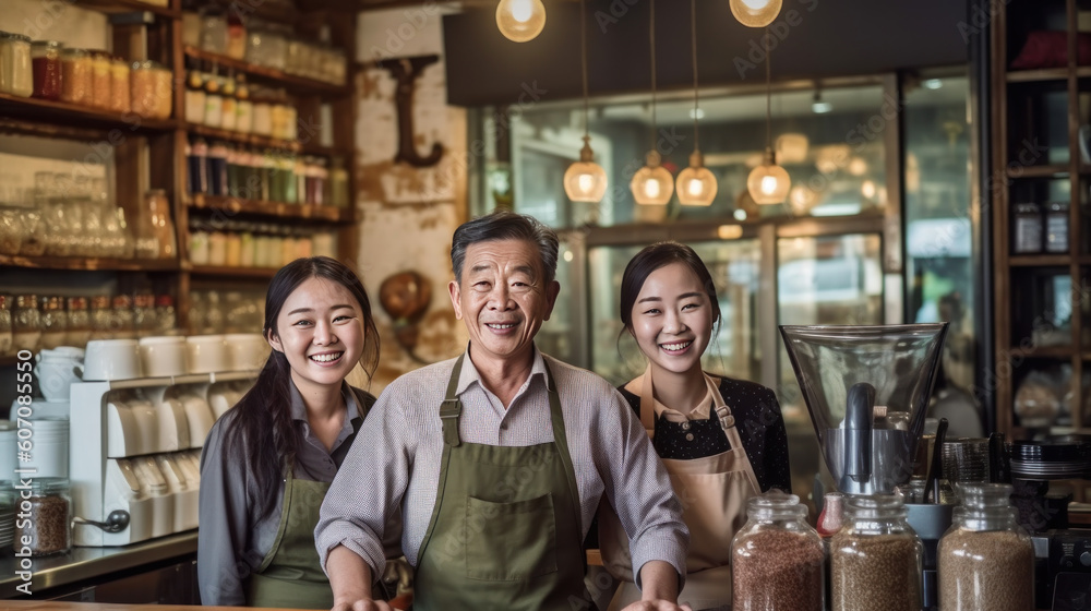 Chinese family working Generative Ai Chinese family working Generative Ai