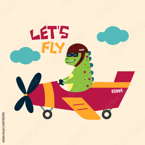 cute dinosaur vector for tee print and background wallpaper