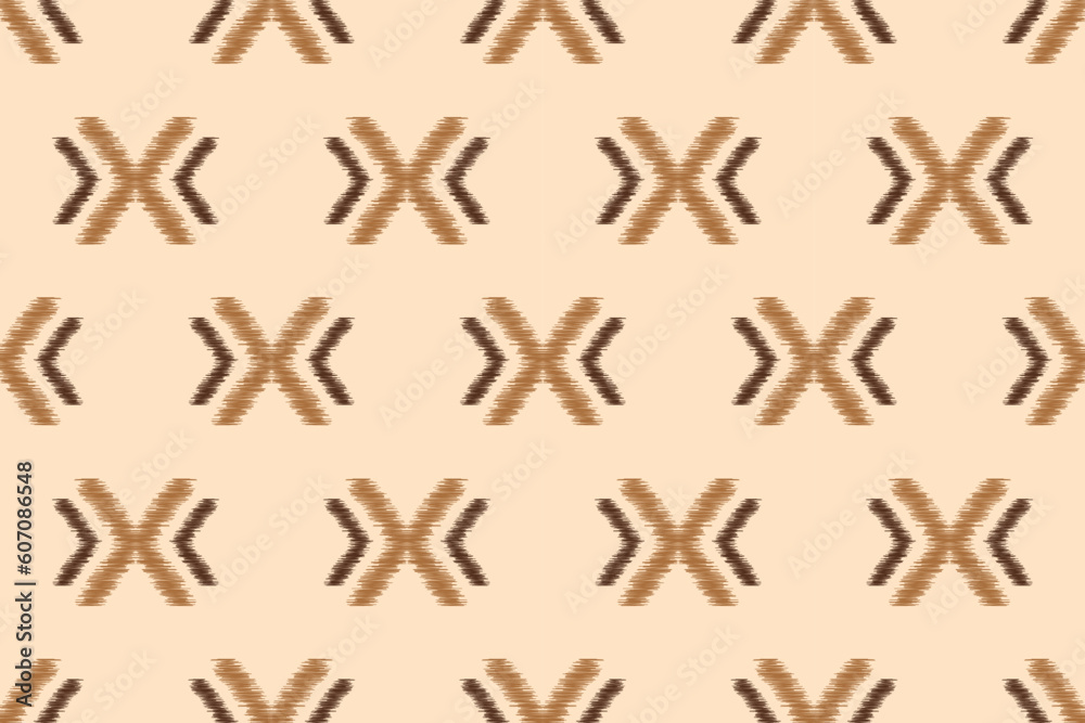 Ethnic Ikat fabric pattern geometric style.African Ikat embroidery Ethnic oriental pattern brown cream background. Abstract,vector,illustration.For texture,clothing,scraf,decoration,carpet,silk. Ethnic Ikat fabric pattern geometric style.African Ikat embroidery Ethnic oriental pattern brown cream background. Abstract,vector,illustration.For texture,clothing,scraf,decoration,carpet,silk.