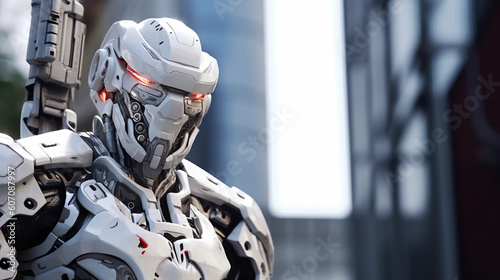 robot and cyborg, human in ...
