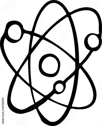 Sketch science atom