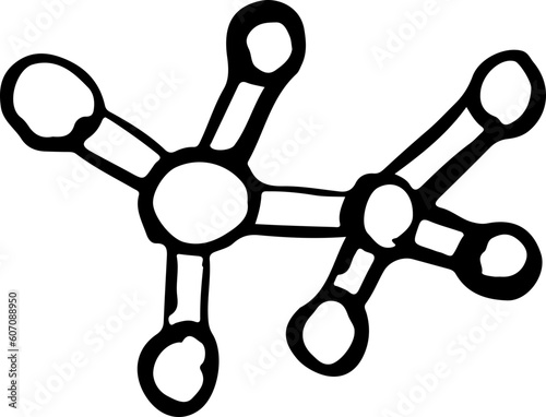 Sketch science atom