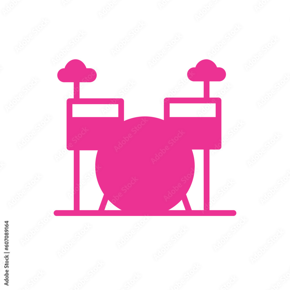 Drum Drums Drumset Solid Icon Drum Drums Drumset Solid Icon