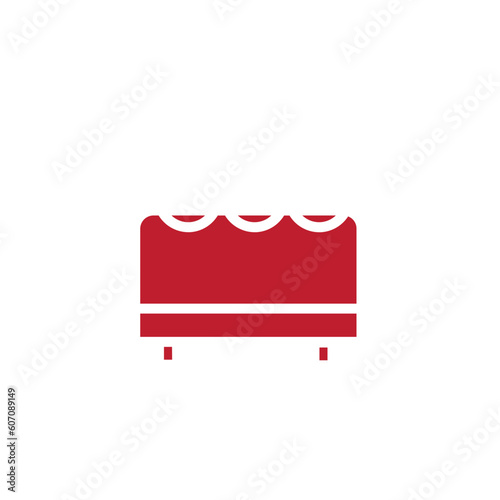 Fabric Pouffe Seat Solid Icon