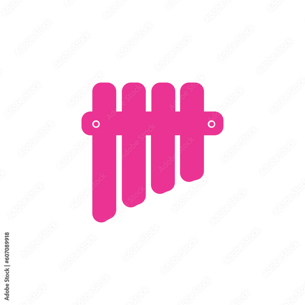 Obraz premium Flute Music Pan Solid Icon