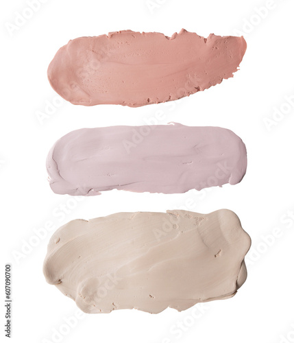 Handmade clay putty, plasticine shapes and templates . Backgrounds for text, design. Blank strips.