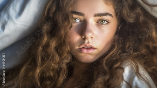 sad young teenager girl woman