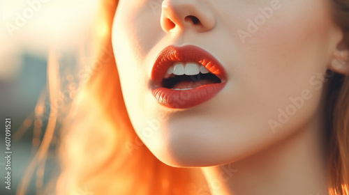young adult woman outside, ...
