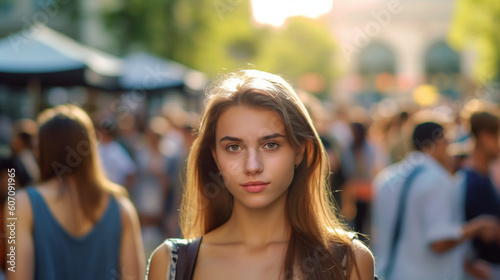 young adult woman or teenag...