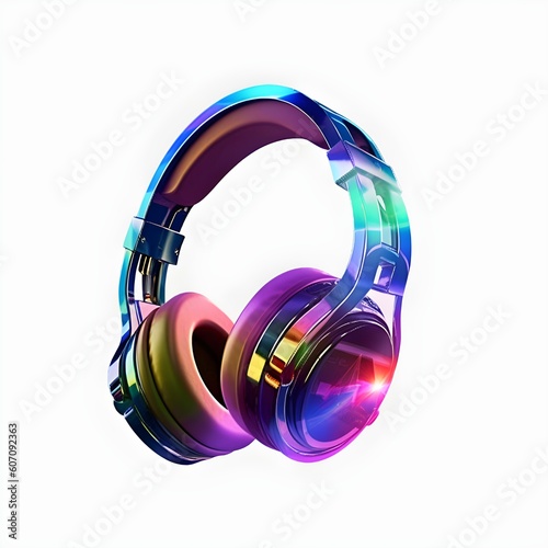 high quality headphones on white background