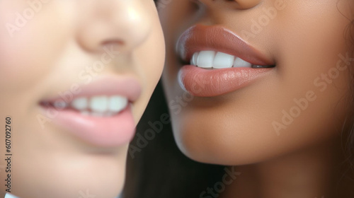 young adult women closeup, ...