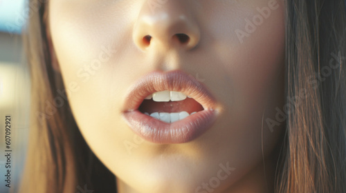 young adult woman closeup, ...