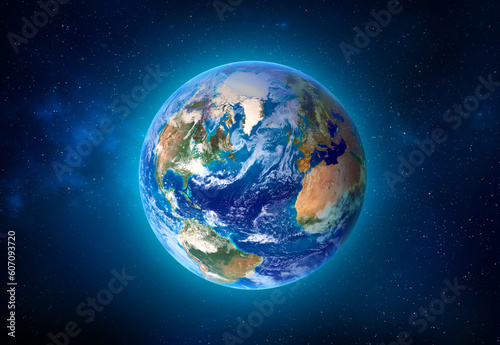Fototapete Blue planet earth in space
