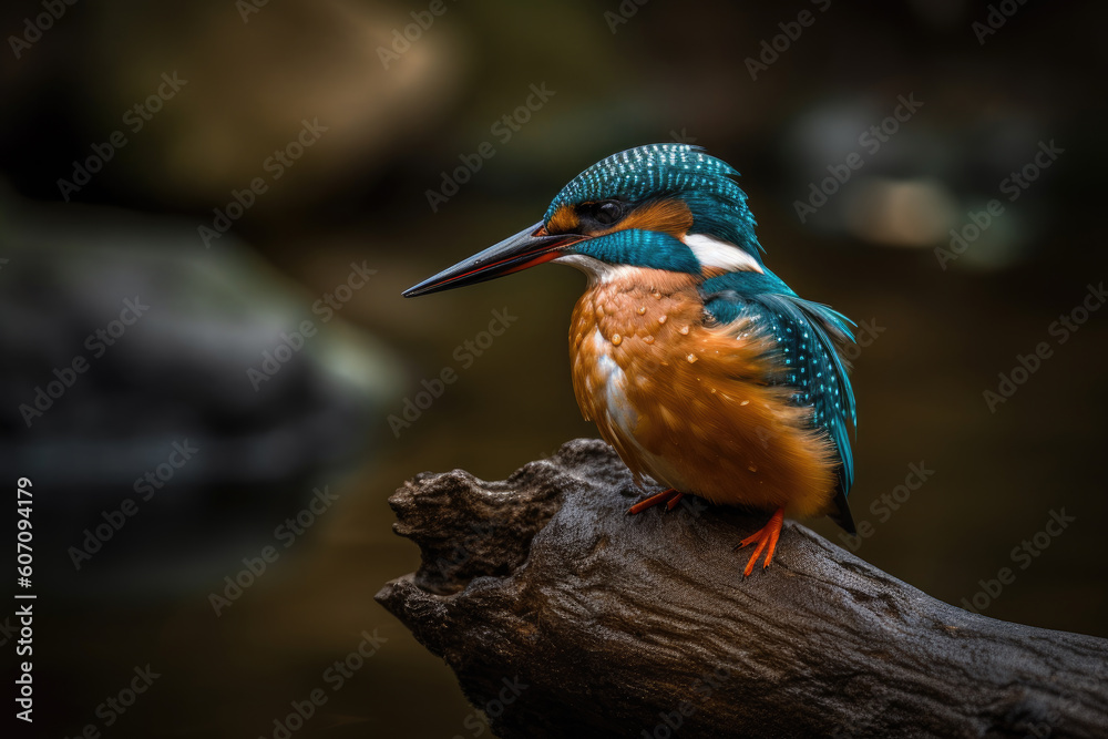 Fototapeta premium Kingfisher, generative AI