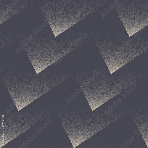 Jagged Zigzag Layered Dynamic Structure Seamless Pattern Vector Trendy Abstract Background. Ultra Modern Textile Design Print Repetitive Geometric Abstraction. Half Tone Loopable Art Illustration