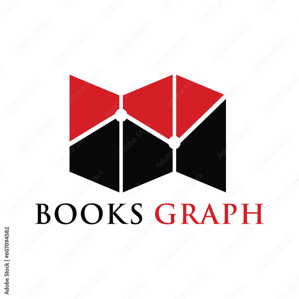 chart book logo template, chart book logo element Stock Vector Adobe