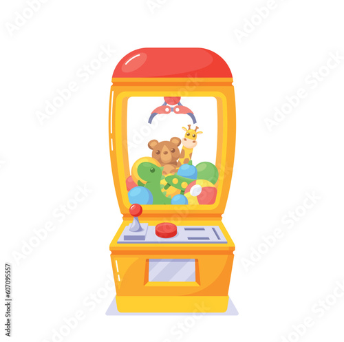 Exciting Grabber Machine Game Where Players Maneuver A Mechanical Claw To Catch Prizes. Test Your Skills And Luck