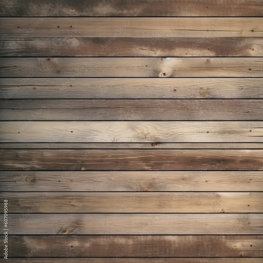 Wooden floor in rustic wood grain texture. Generative AI