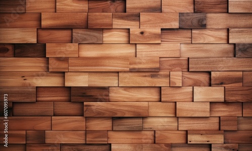 Wooden bar tile texture. Generative AI
