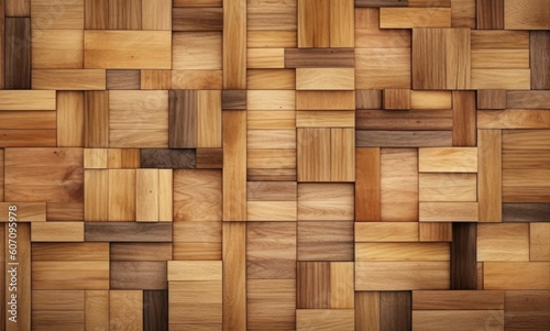 Wooden bar tile texture. Generative AI