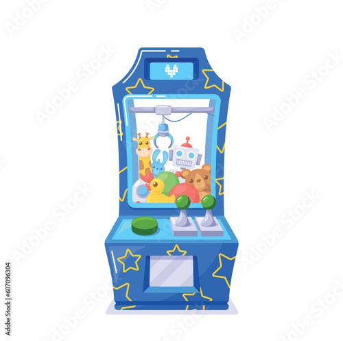 Exciting Arcade Game Where Players Use A Joystick To Maneuver A Mechanical Claw And Attempt To Grab Prizes