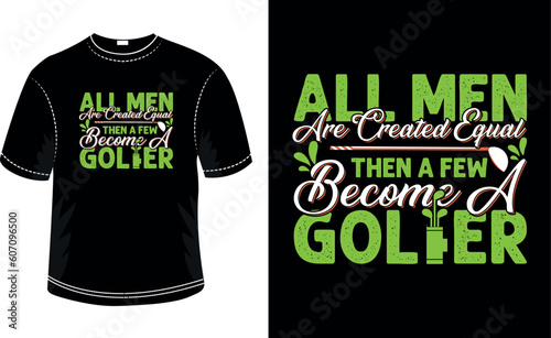 Golf typography t-shirt design template