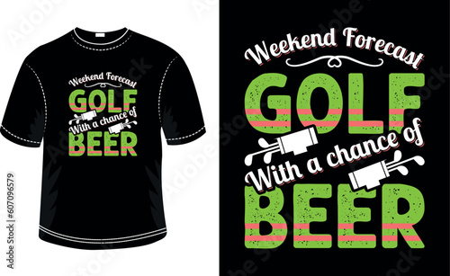 Golf typography t-shirt design template
