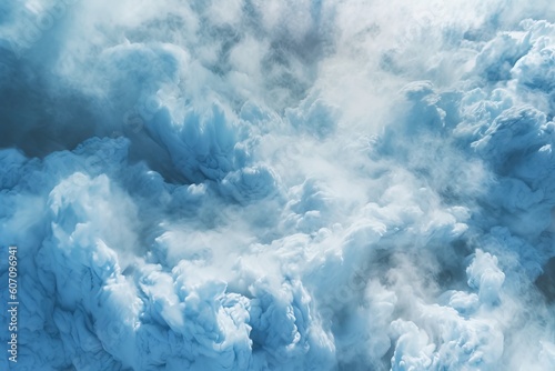 Blue sky background with clouds. 3d rendering, 3d illustration., generative Ai