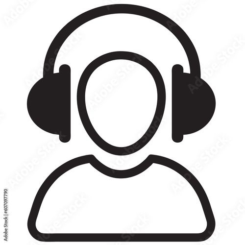 headphones icon on white