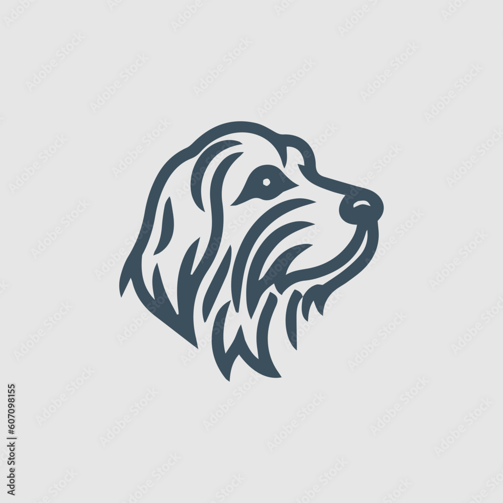 Fototapeta premium Cute Dog hand drawn face vector illustration