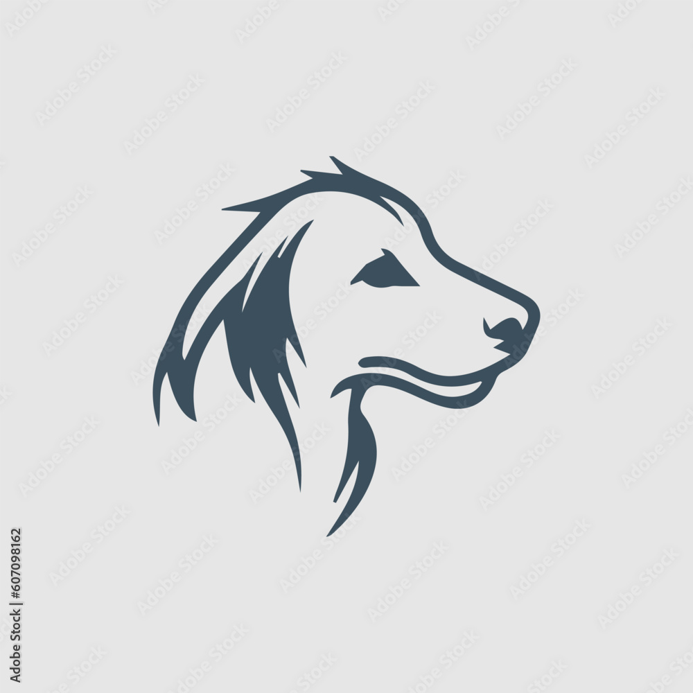 Cute Dog hand drawn face vector illustration