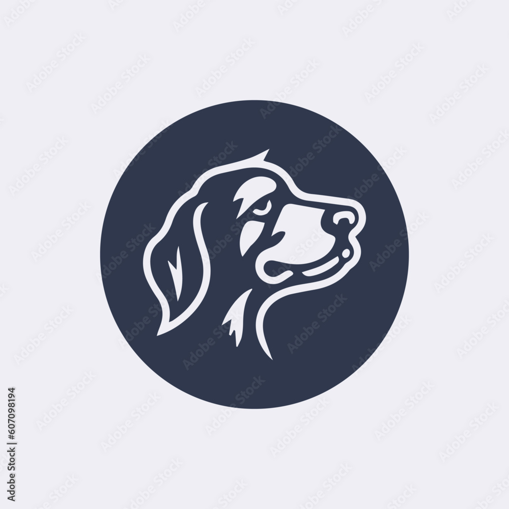 Fototapeta premium Cute Dog face vector icon