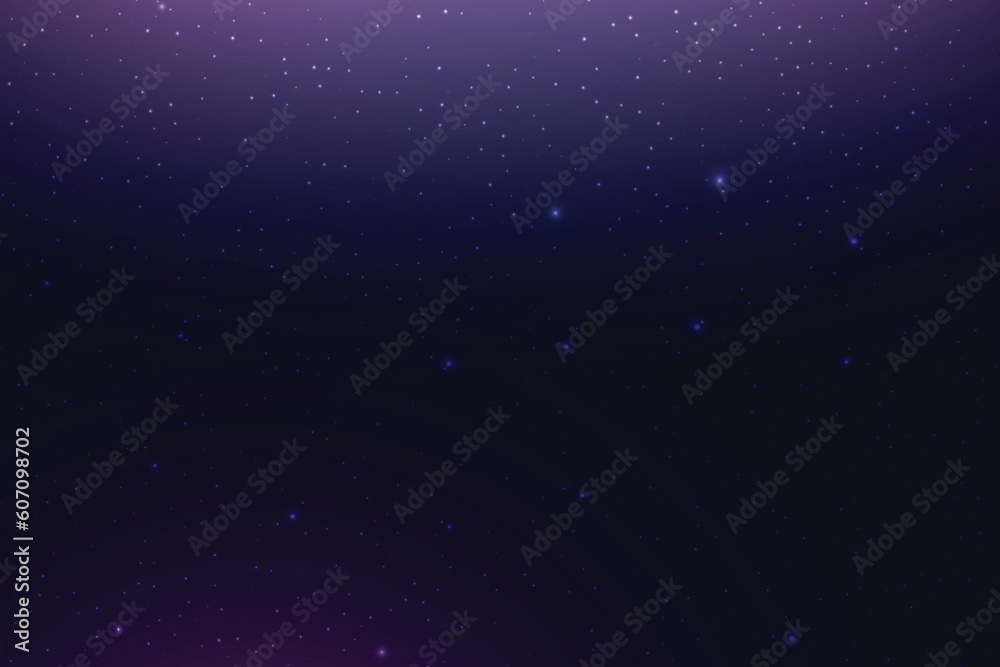 Space sky with stars. Galaxy, universe with copy space for text background. Vector illustration