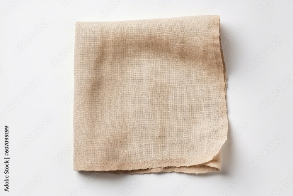 Natural linen napkin Generative AI Natural linen napkin Generative AI