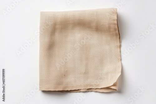 Natural linen napkin Generative AI