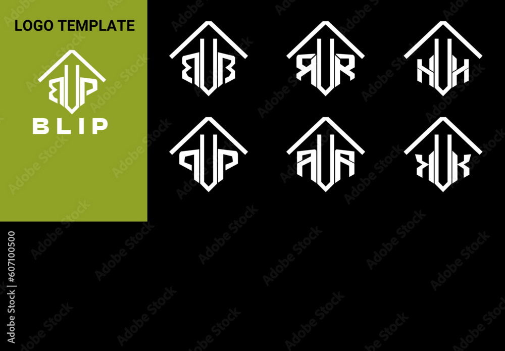 set of icons logo design inspiration with creative element concept Premium Vector Initial Letter  Real Estae logo design template vector illustration