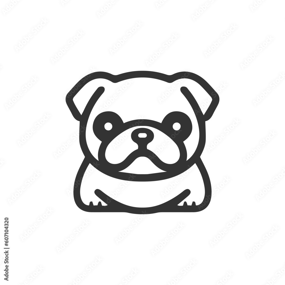 Dog silhouette vector cartoon logo Dog silhouette vector cartoon logo